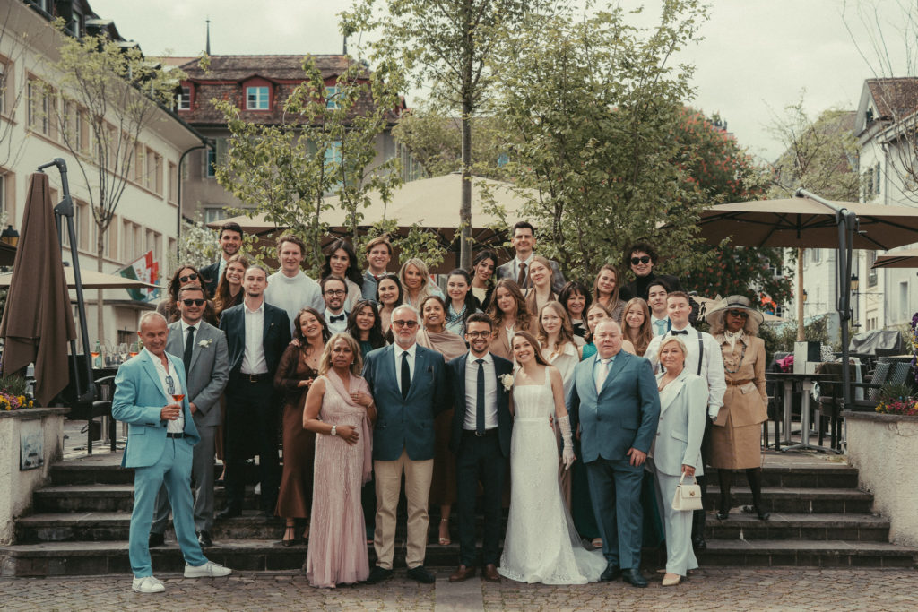 Photo de groupe à l'auberge du chateau de Nyon